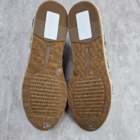 Gianni Bini Espadrille Sneakers Lemon Stripe Canvas Casual Lace Up Shoes Sz 9.5 - Picture 7 of 11